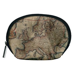 Old Vintage Classic Map Of Europe Accessory Pouch (medium) by Paksenen