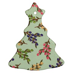 Berries Flowers Pattern Print Ornament (christmas Tree) 