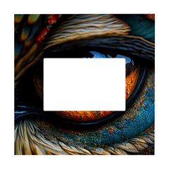 Eye Bird Feathers Vibrant White Box Photo Frame 4  X 6 