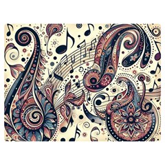 Paisley Print Musical Notes8 Two Sides Premium Plush Fleece Blanket (baby Size)