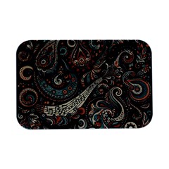 Paisley Print Musical Notes7 Open Lid Metal Box (silver)   by RiverRootz