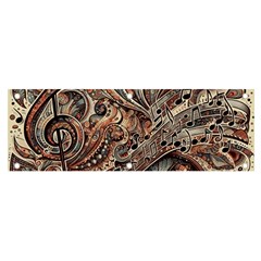 Paisley Print Musical Notes5 Banner And Sign 6  X 2 