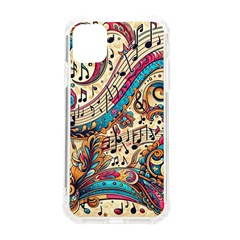 Paisley Print Musical Notes Iphone 11 Tpu Uv Print Case