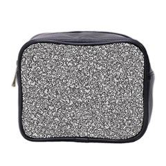 Fuck You Phrase Sketchy Drawing Motif Random Pattern Black Backgrond Mini Toiletries Bag (two Sides)