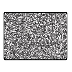 Fuck You Phrase Sketchy Drawing Motif Random Pattern Black Backgrond Fleece Blanket (small)