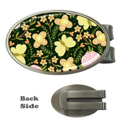 Flowers Rose Blossom Pattern Money Clips (oval) 