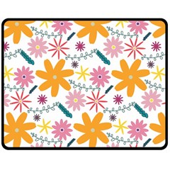 Pattern Background Vintage Floral Two Sides Fleece Blanket (medium)