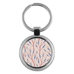 Abstract Pattern Floral Branches Key Chain (round)