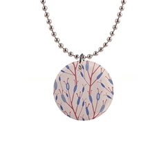 Abstract Pattern Floral Branches 1  Button Necklace