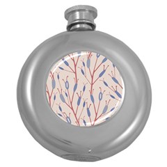 Abstract Pattern Floral Branches Round Hip Flask (5 Oz) by Ndabl3x