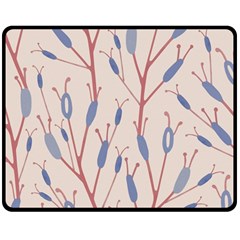 Abstract Pattern Floral Branches Two Sides Fleece Blanket (medium)