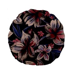 Flowers Floral Pattern Design Standard 15  Premium Flano Round Cushions