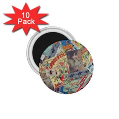 Paper Scattered Vintage 1 75  Magnets (10 Pack) 