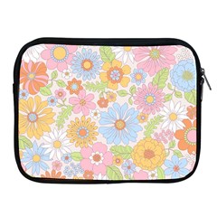 Pattern Background Vintage Floral Apple Ipad 2/3/4 Zipper Cases