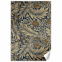 Brown Vintage Background Vintage Floral Pattern Canvas 24  X 36 