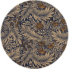 Brown Vintage Background Vintage Floral Pattern Uv Print Round Tile Coaster