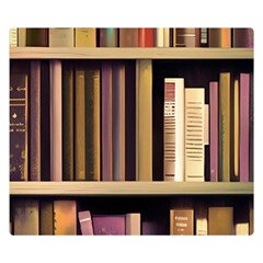 Books Bookshelves Office Fantasy Background Artwork Book Cover Apothecary Book Nook Literature Libra Two Sides Premium Plush Fleece Blanket (kids Size)