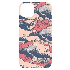 Waves Ocean Sea Water Pattern Rough Seas Digital Art Nature Nautical Iphone 14 Plus Black Uv Print Case by Bedest