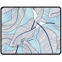 Tropical Flower Seamless Pattern Two Sides Fleece Blanket (medium)