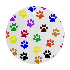 Pawprints Paw Prints Paw Animal Ornament (round)