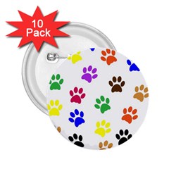 Pawprints Paw Prints Paw Animal 2 25  Buttons (10 Pack) 