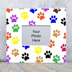 Pawprints Paw Prints Paw Animal White Wall Photo Frame 5  X 7 