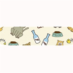 Happy Cats Pattern Background Large Bar Mat