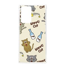 Happy Cats Pattern Background Samsung Galaxy Note 20 Ultra Tpu Uv Case