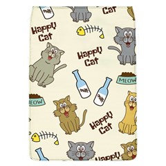 Happy Cats Pattern Background Removable Flap Cover (l)