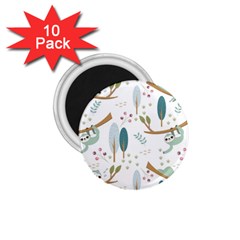 Pattern Sloth Woodland 1 75  Magnets (10 Pack) 