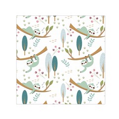 Pattern Sloth Woodland Square Satin Scarf (30  X 30 )