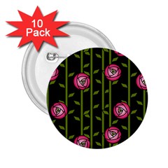 Abstract Rose Garden 2 25  Buttons (10 Pack) 