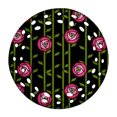 Abstract Rose Garden Round Filigree Ornament (two Sides)