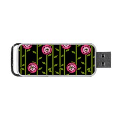 Abstract Rose Garden Portable Usb Flash (one Side)