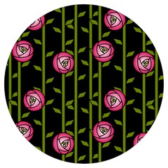 Abstract Rose Garden Round Trivet