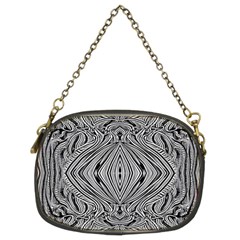 Black And White Pattern 1 Chain Purse (two Sides)