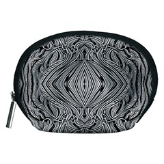 Black And White Pattern 1 Accessory Pouch (medium)