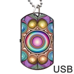 Pattern 3 Dog Tag Usb Flash (one Side)