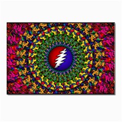 Grateful Dead Bear Pattern Postcard 4 x 6  (pkg Of 10)