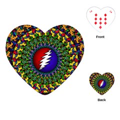 Grateful Dead Bear Pattern Playing Cards Single Design (heart)