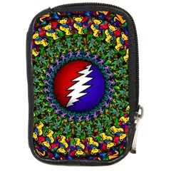 Grateful Dead Bear Pattern Compact Camera Leather Case by Maspions