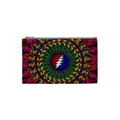 Grateful Dead Bear Pattern Cosmetic Bag (small)