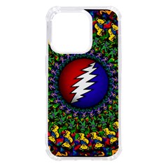 Grateful Dead Bear Pattern Iphone 14 Pro Tpu Uv Print Case