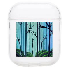 Nature Outdoors Night Trees Scene Forest Woods Light Moonlight Wilderness Stars Soft Tpu Airpods 1/2 Case