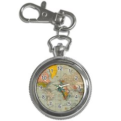 Vintage World Map Key Chain Watches