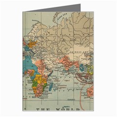 Vintage World Map Greeting Card