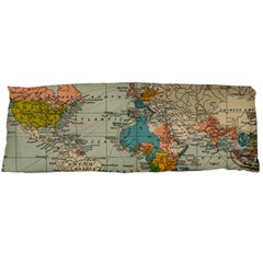 Vintage World Map Body Pillow Case (dakimakura)