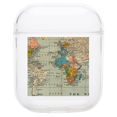 Vintage World Map Soft Tpu Airpods 1/2 Case