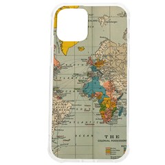 Vintage World Map Iphone 12 Pro Max Tpu Uv Print Case