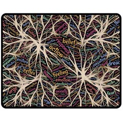 Mental Human Experience Mindset Pattern Fleece Blanket (medium)